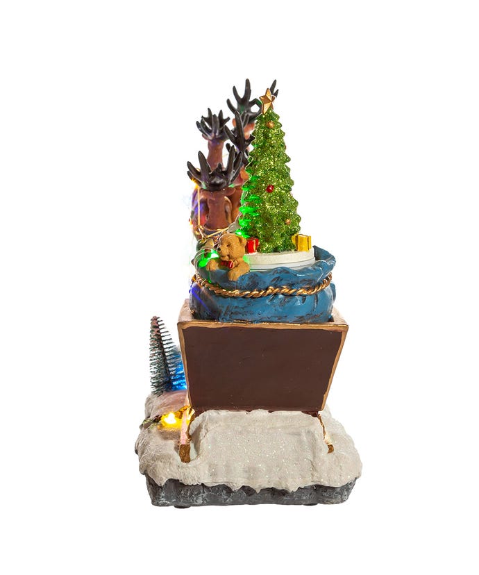 LED Musical Santa and Sleigh Table Piece