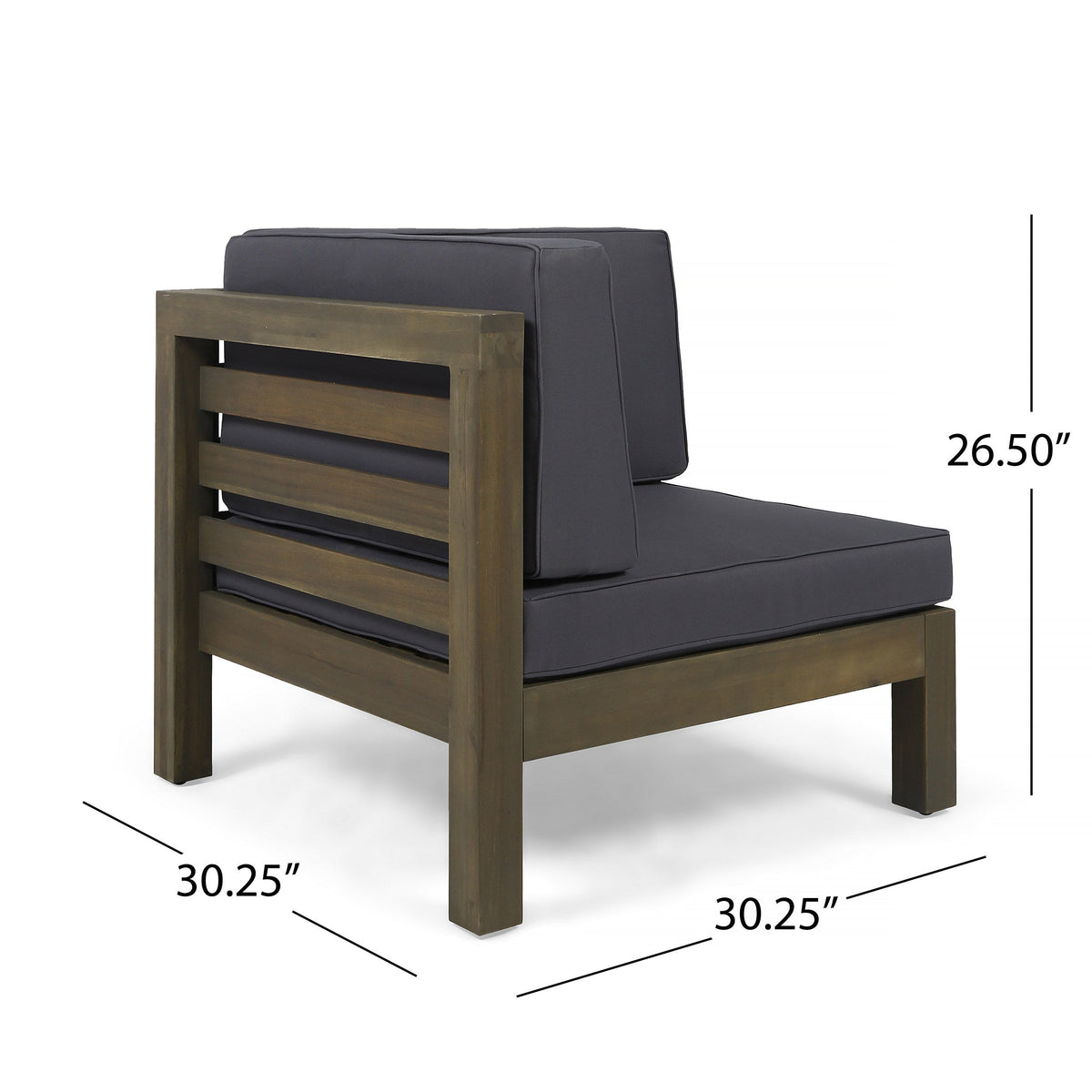 Oana 3-Piece Love Seat Set with Coffee Table, Dark