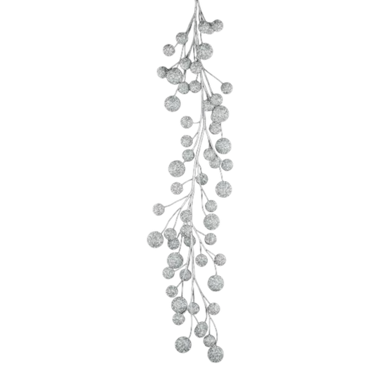 Silver Glitter Foil Ball Garland
