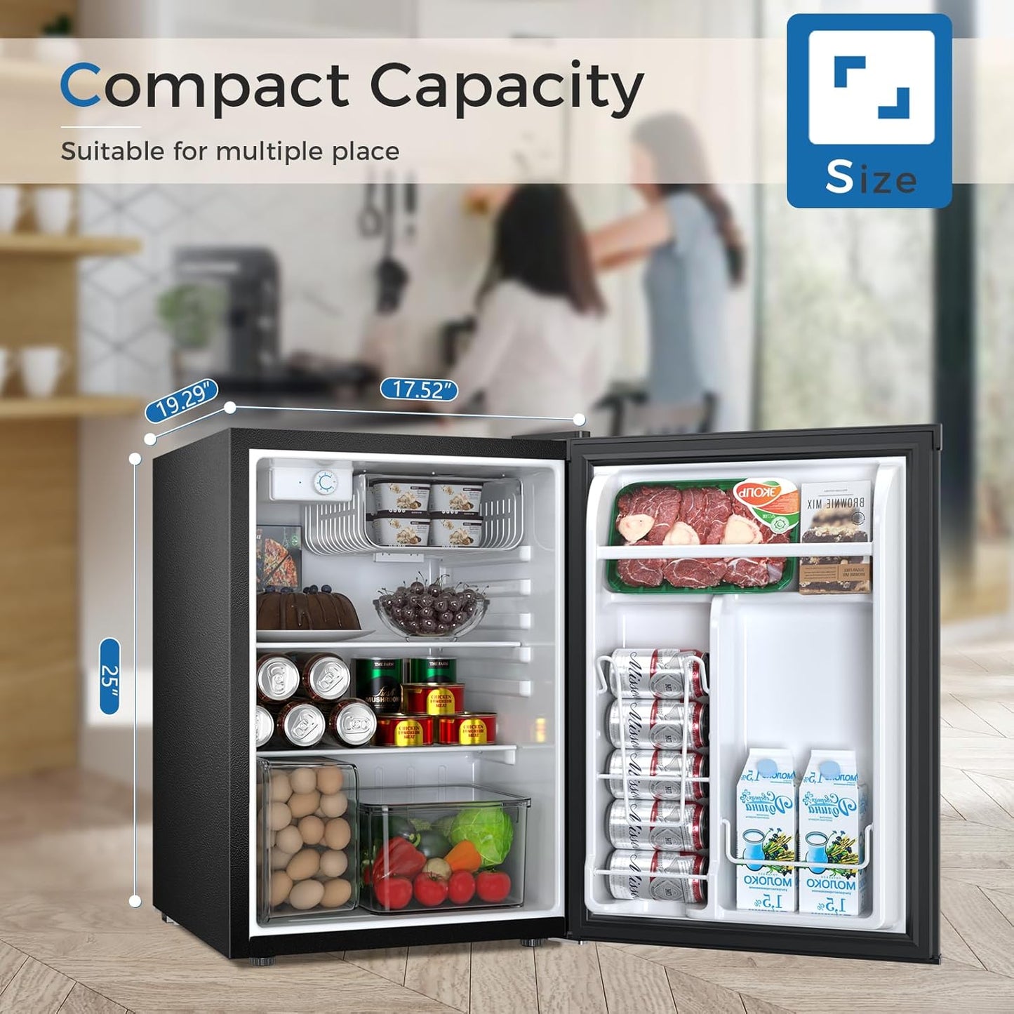 Mini Compact Refrigerator with Freezer, 2.6 Cu.Ft 58070RRE0