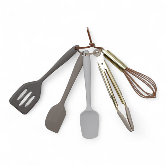 Silicone & Metal Mini Kitchen Tools | Set of 5