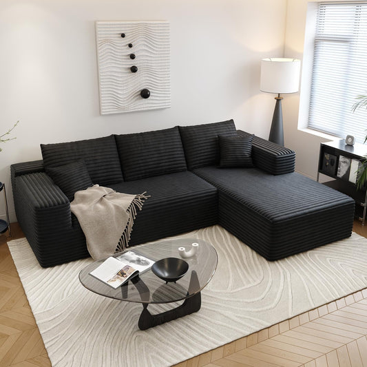 Modern 107.5 Inch Cloud Sectional Sofa With Chaise