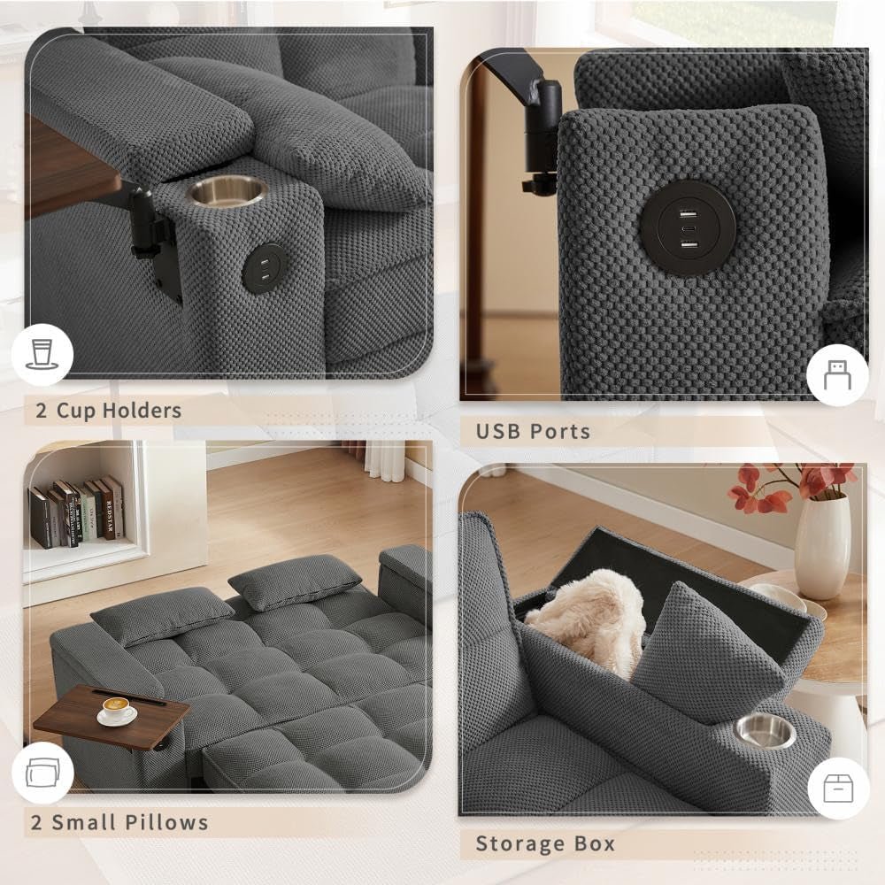 Modern 3 In 1 Folding Sofa Bed With Mattress