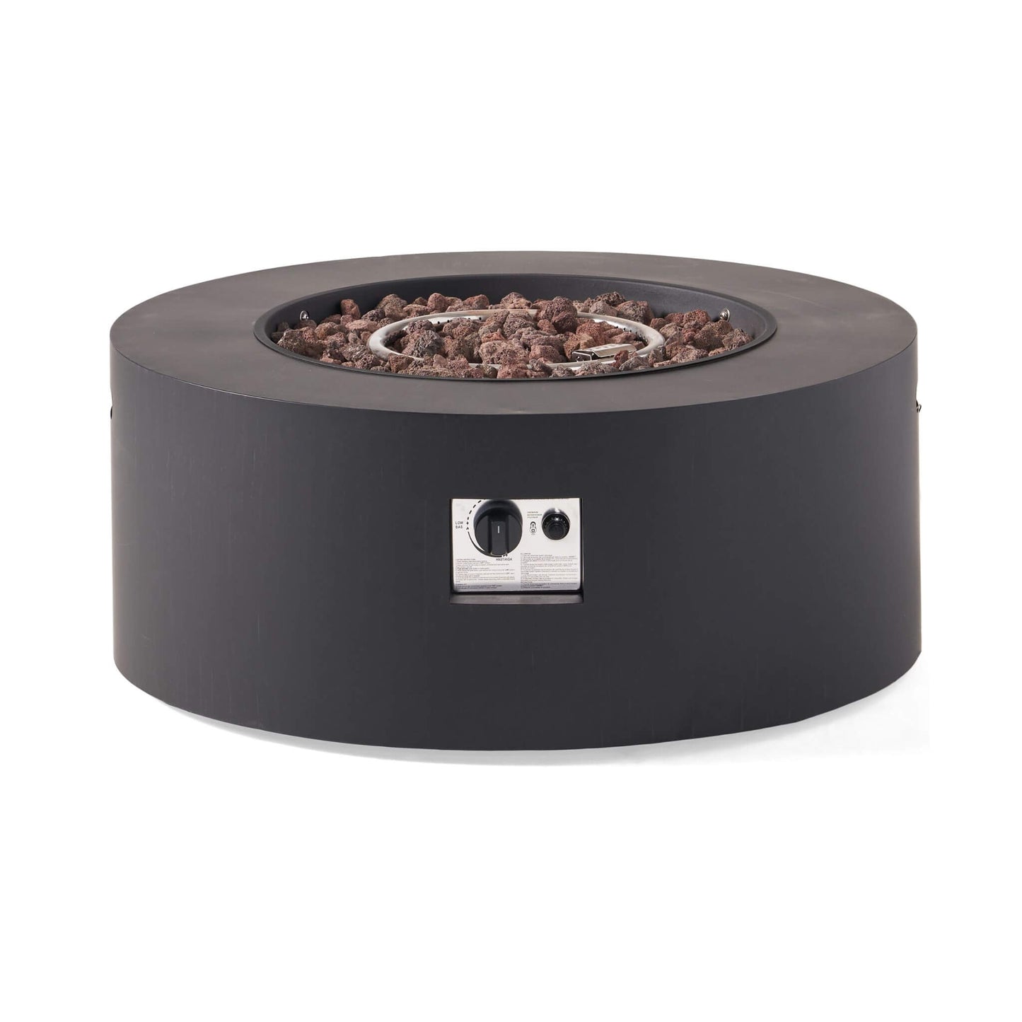 Modern 32" 40K BTU Round Iron Propane Fire Pit (SAK29102)