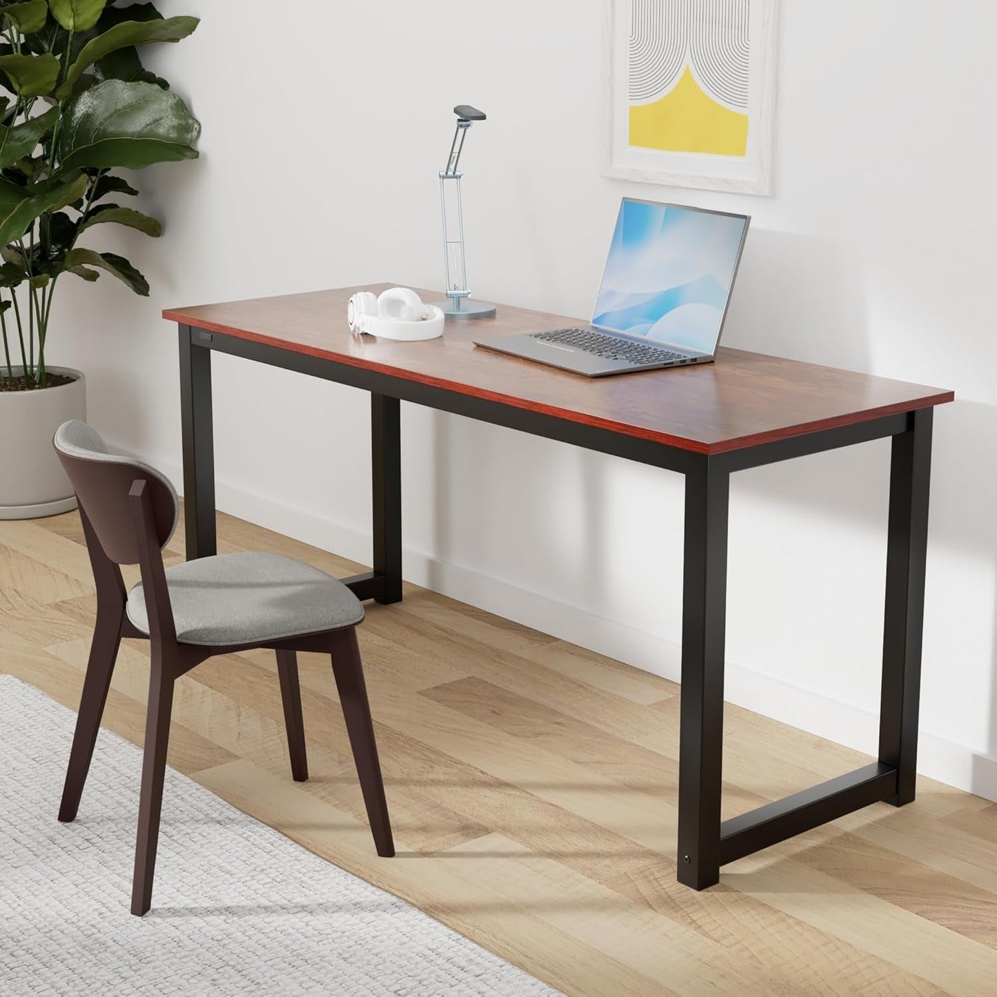 Modern 63 Inch Computer Desk for Home Office Use