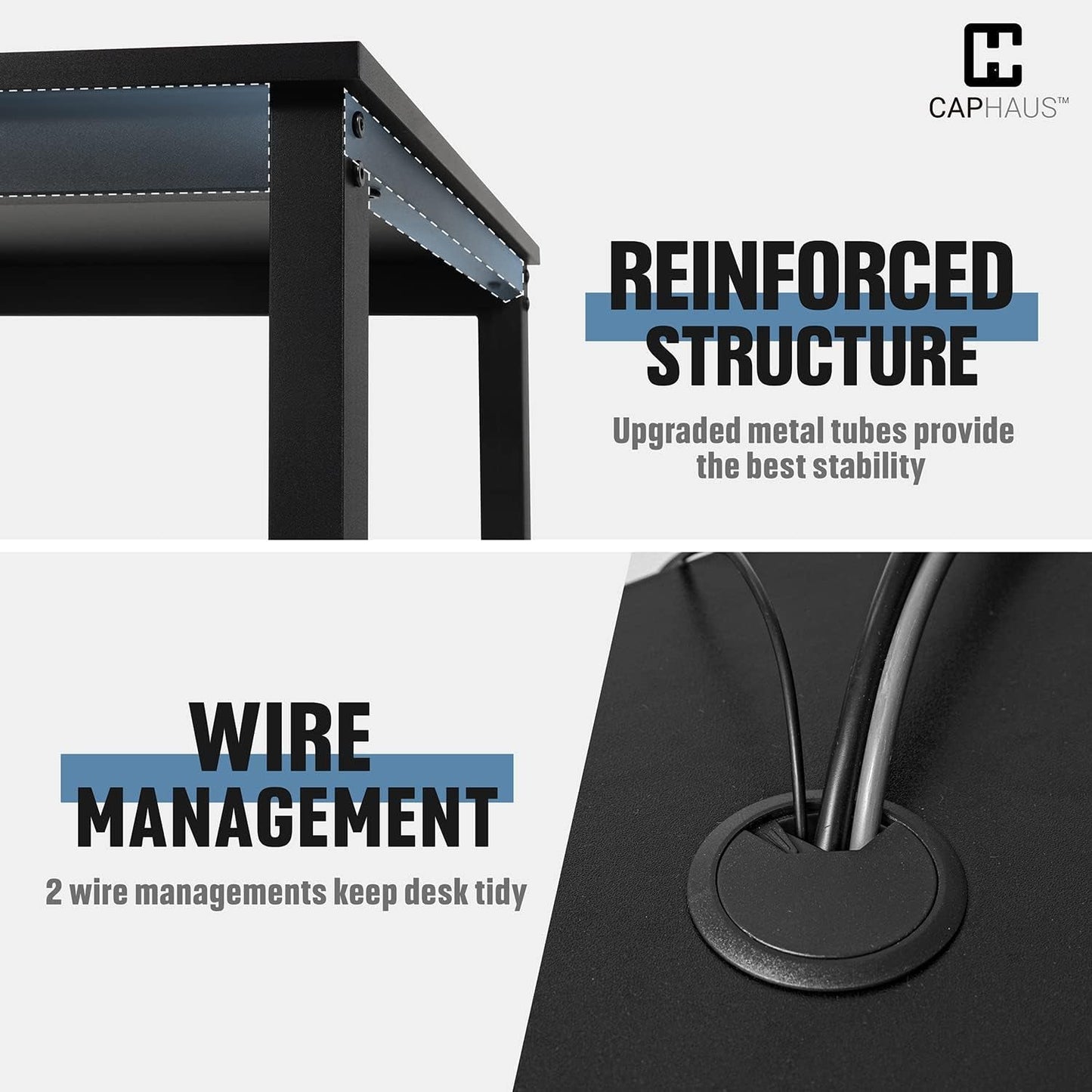 Modern 63 Inch Computer Desk for Home Office Use