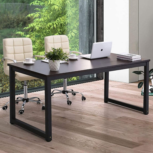 Modern 63 Inch Computer Desk with Sturdy Metal Frame