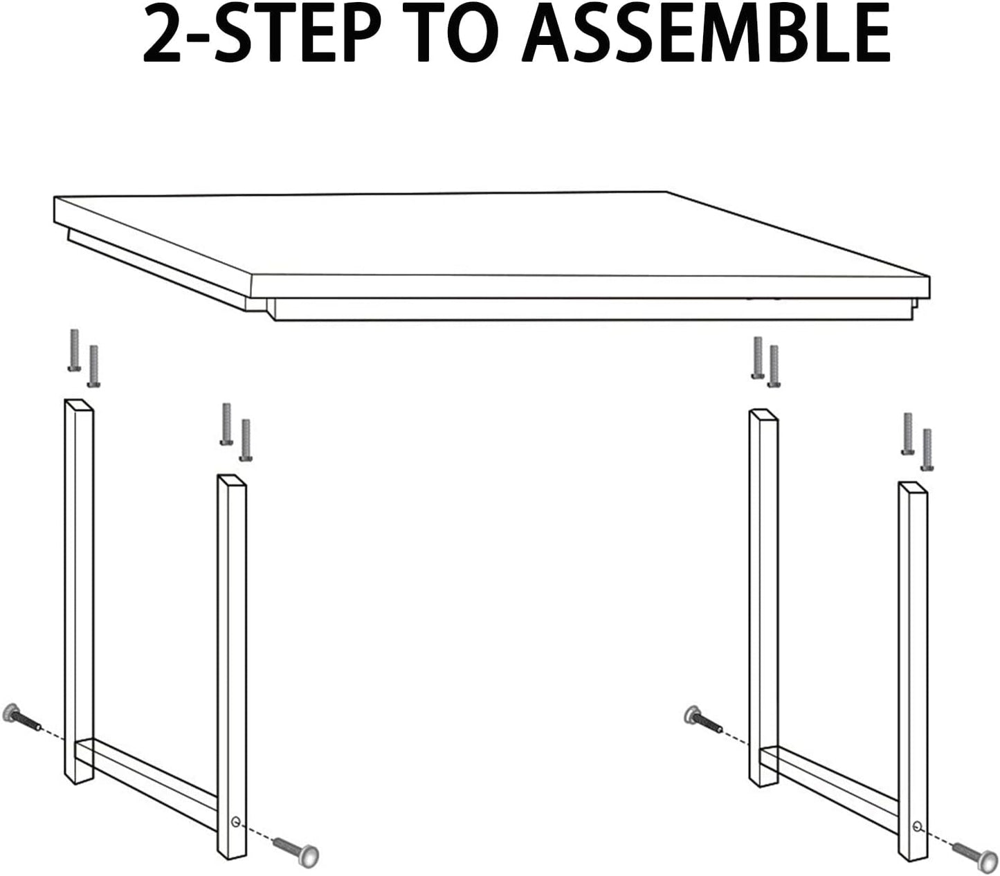 Modern 63 Inch Computer Desk with Sturdy Metal Frame