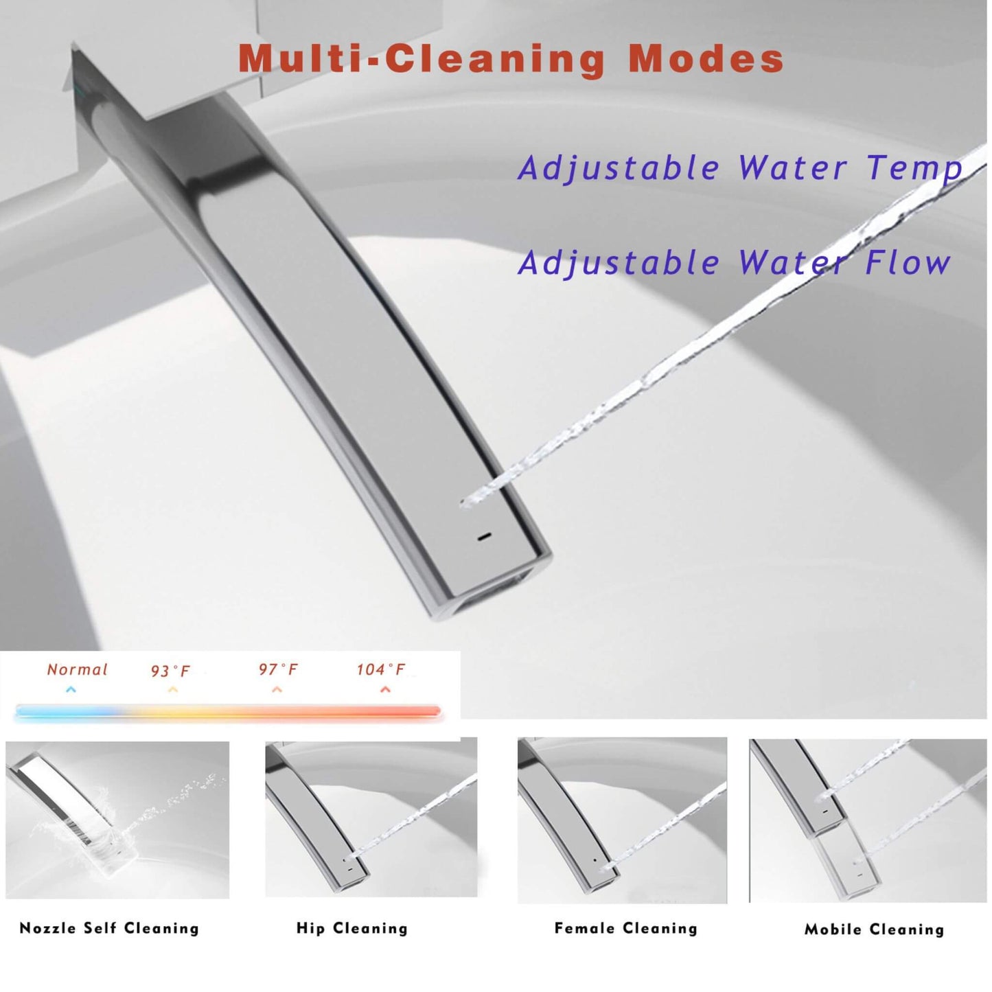Modern Compact Smart Tankless Toilet With Bidet, Auto Open, Auto Flush, Heated Seat And Air Dryer (SAK51990)