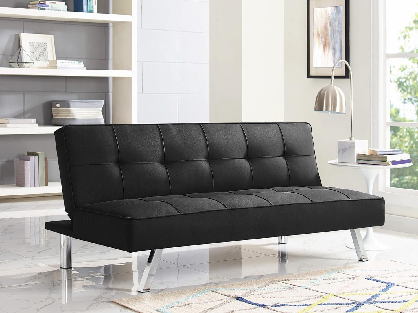 Modern Convertible Sofa Bed with Easy Care Upholstery