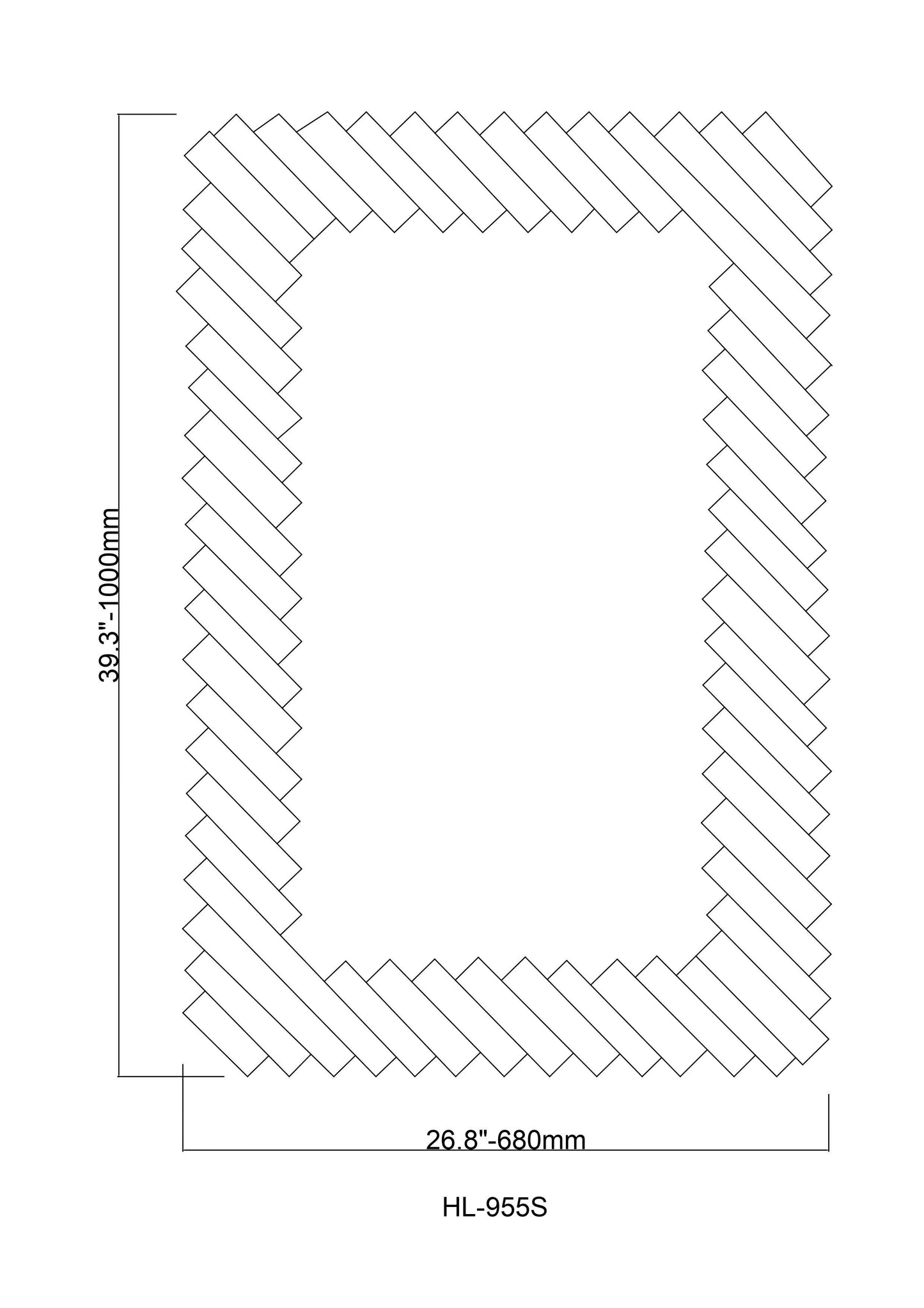 Modern Rectangle Framed Decorative Mirror