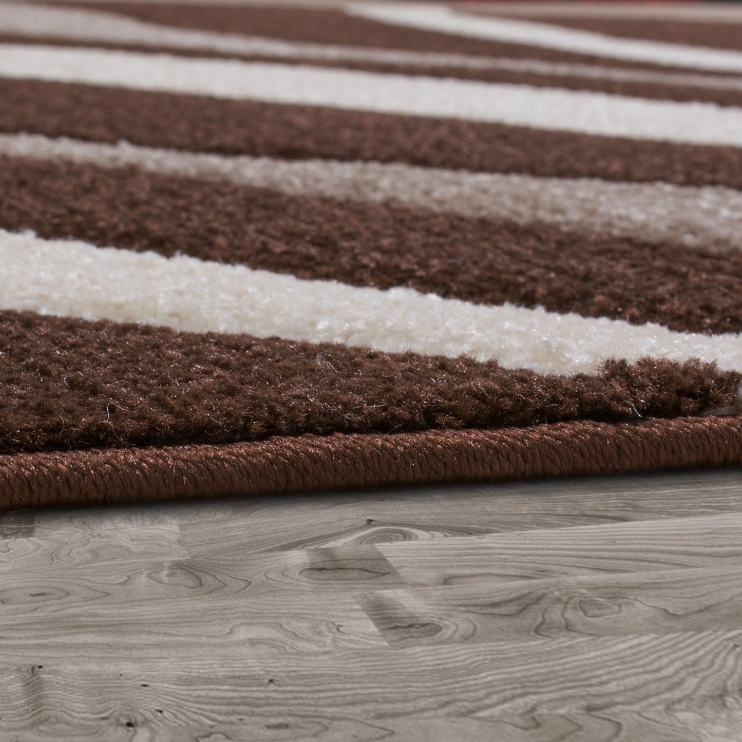 Area Rug Madeira Modern Wave Pattern - Brown Beige