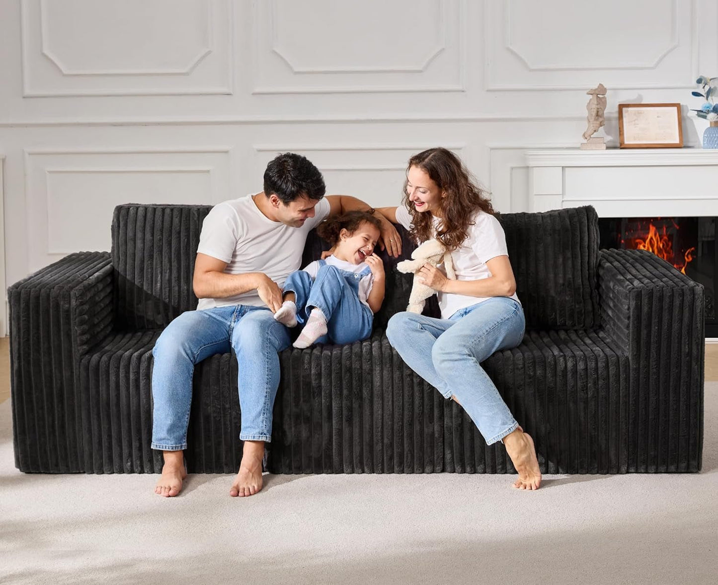 Modular Sectional Sofa With Deep Memory Foam Comfort