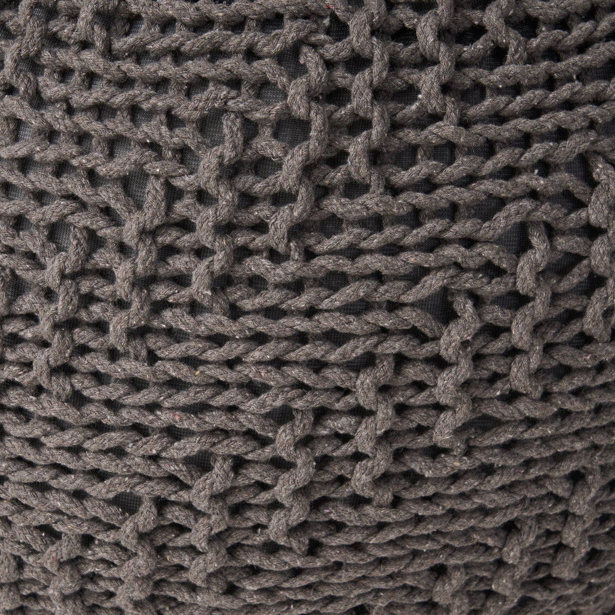 Hazel Knitted Cotton Yarn 20 x 20 Round Pouf