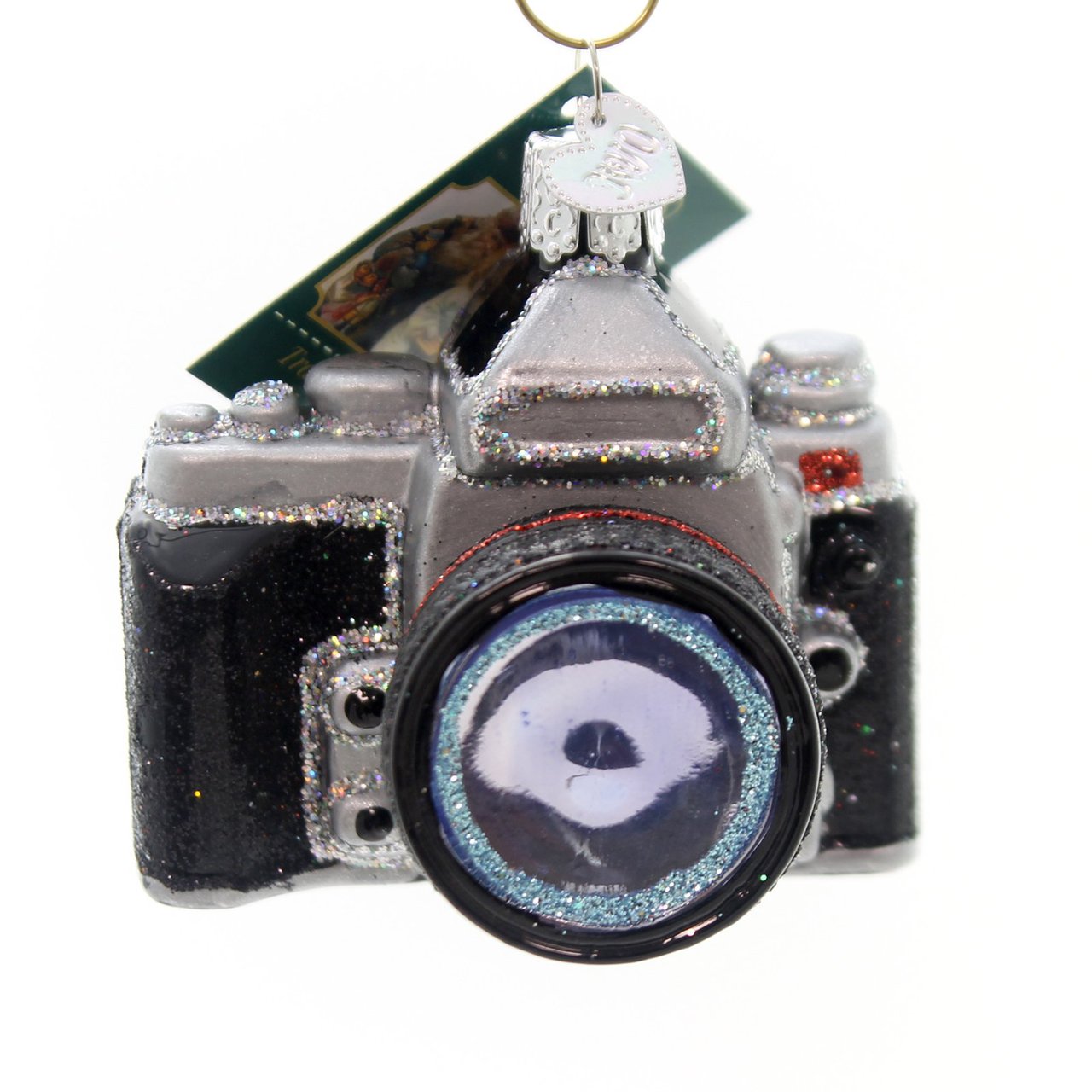 Camera  Glass Ornament