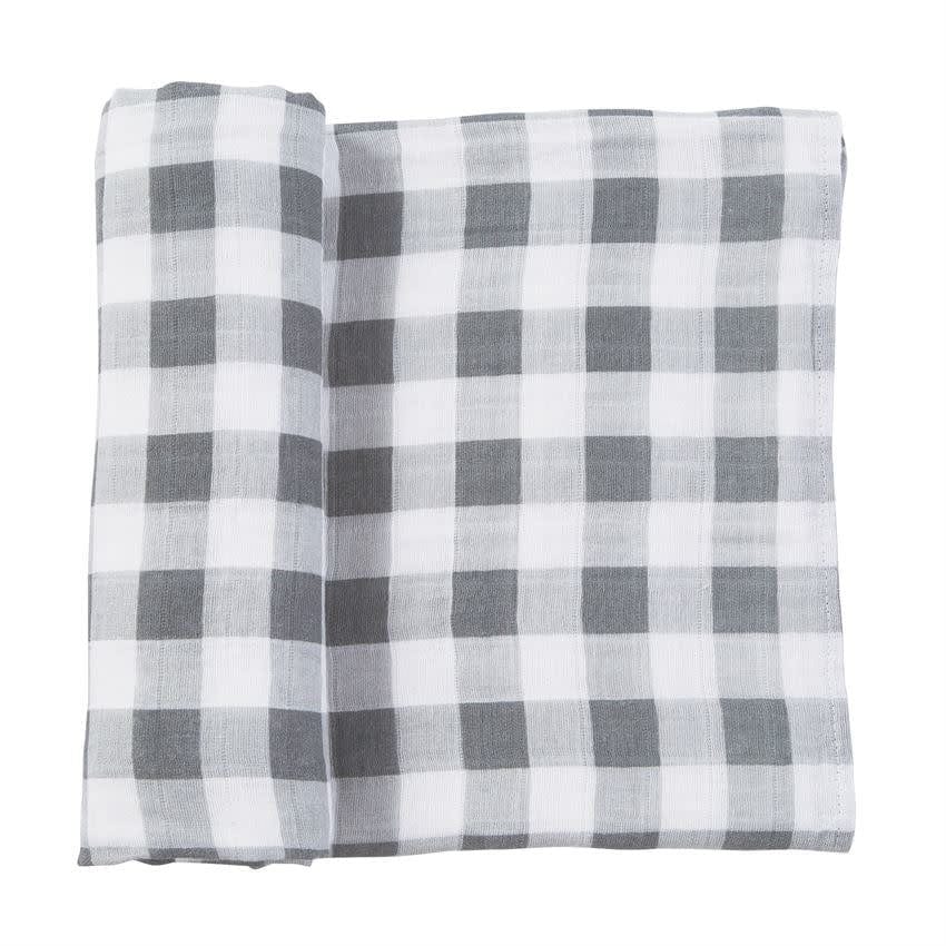 Mud Pie Muslin Gingham Swaddle Blanket