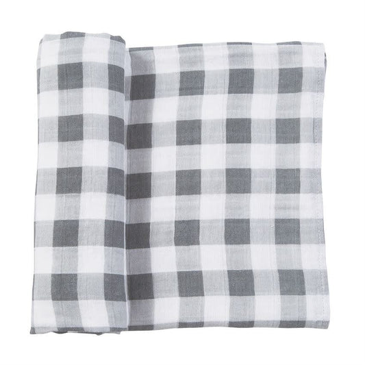 Mud Pie Muslin Gingham Swaddle Blanket