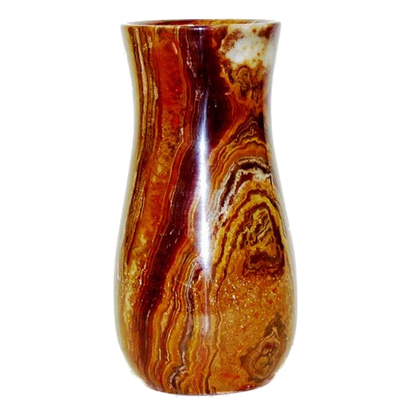 Multi Brown Onyx  9 inch Vase