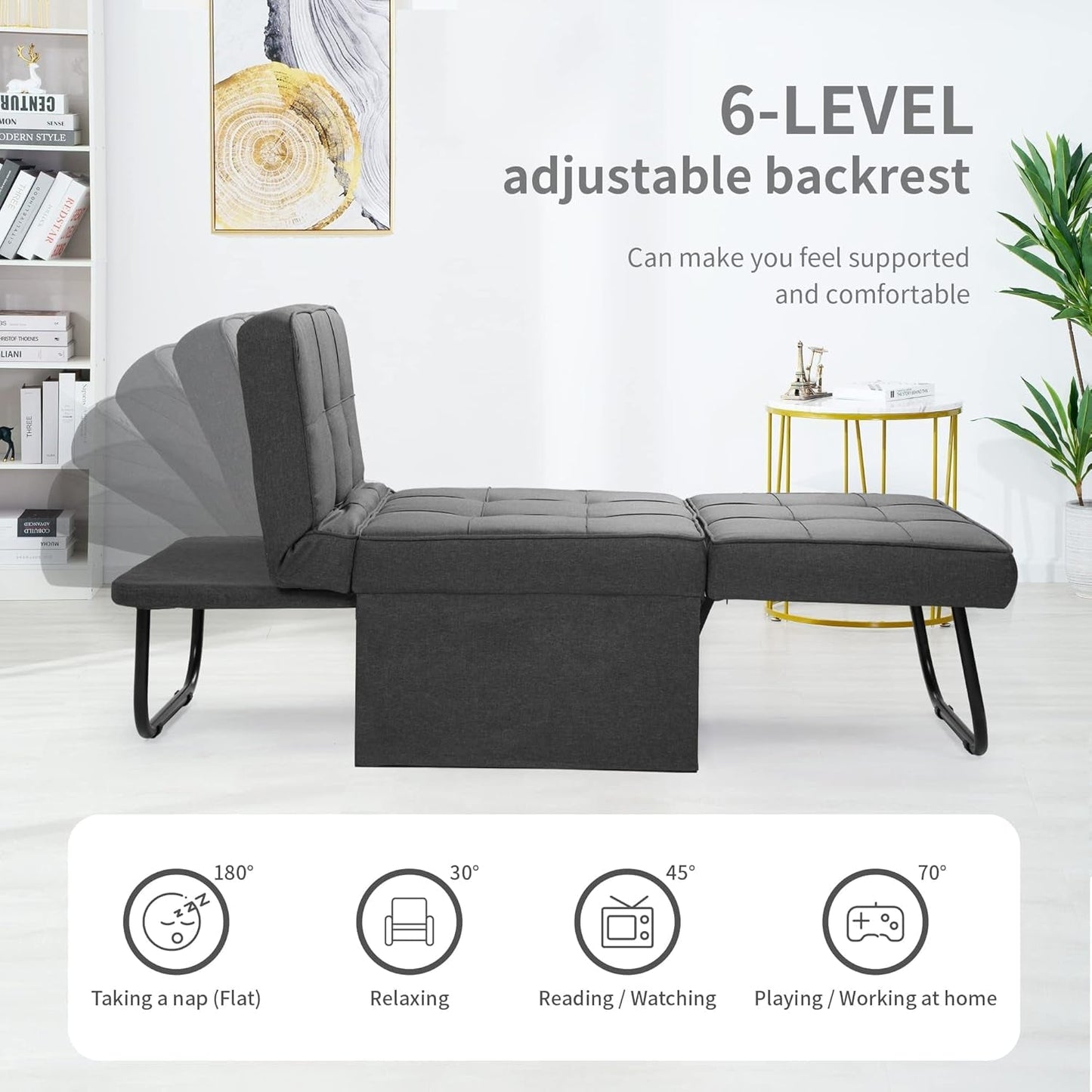Multi-Functional Sofa Bed With Adjustable Backrest Design