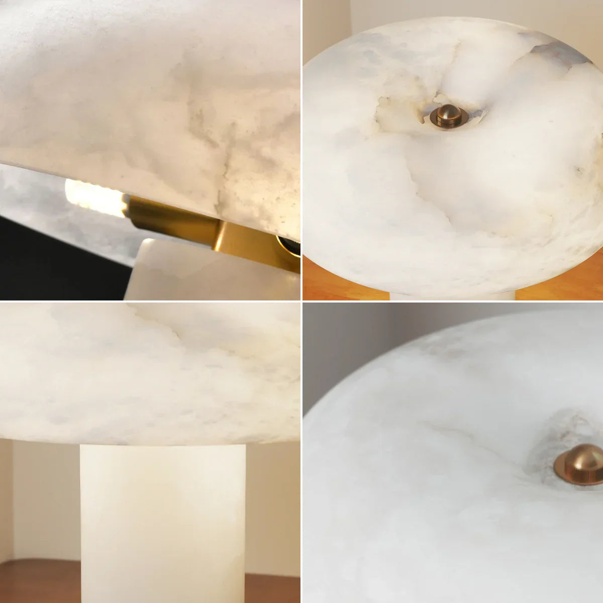 Mushroom Type Alabaster Table Lamp
