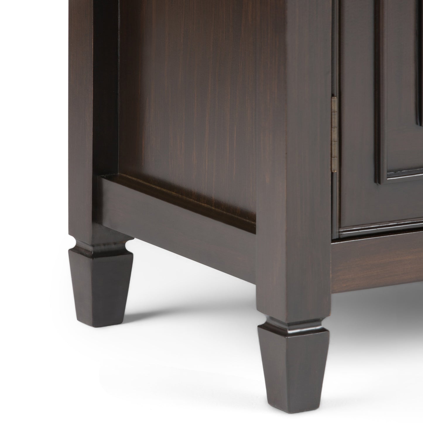 Connaught Solid Wood Entryway Storage Cabinet in Dark Chestnut