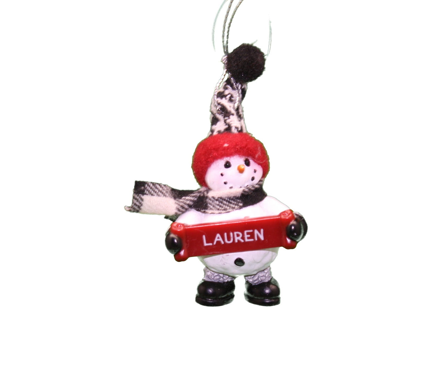 Cozy Snowman Ornament (Letters G - R) -