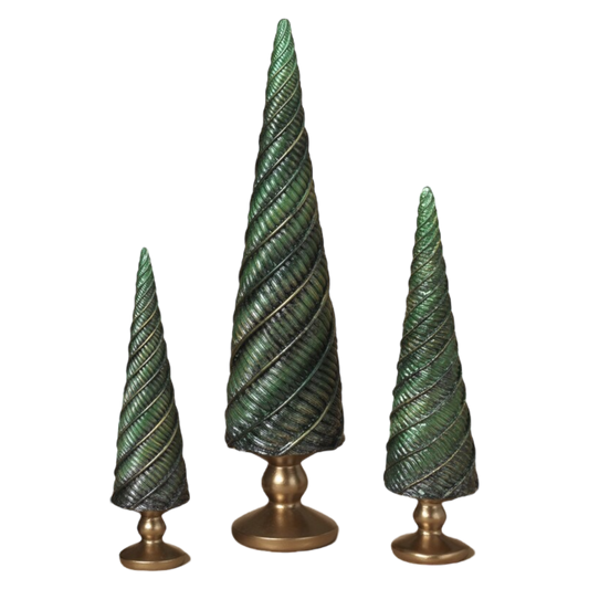 Elegant Resin Holiday Trees -