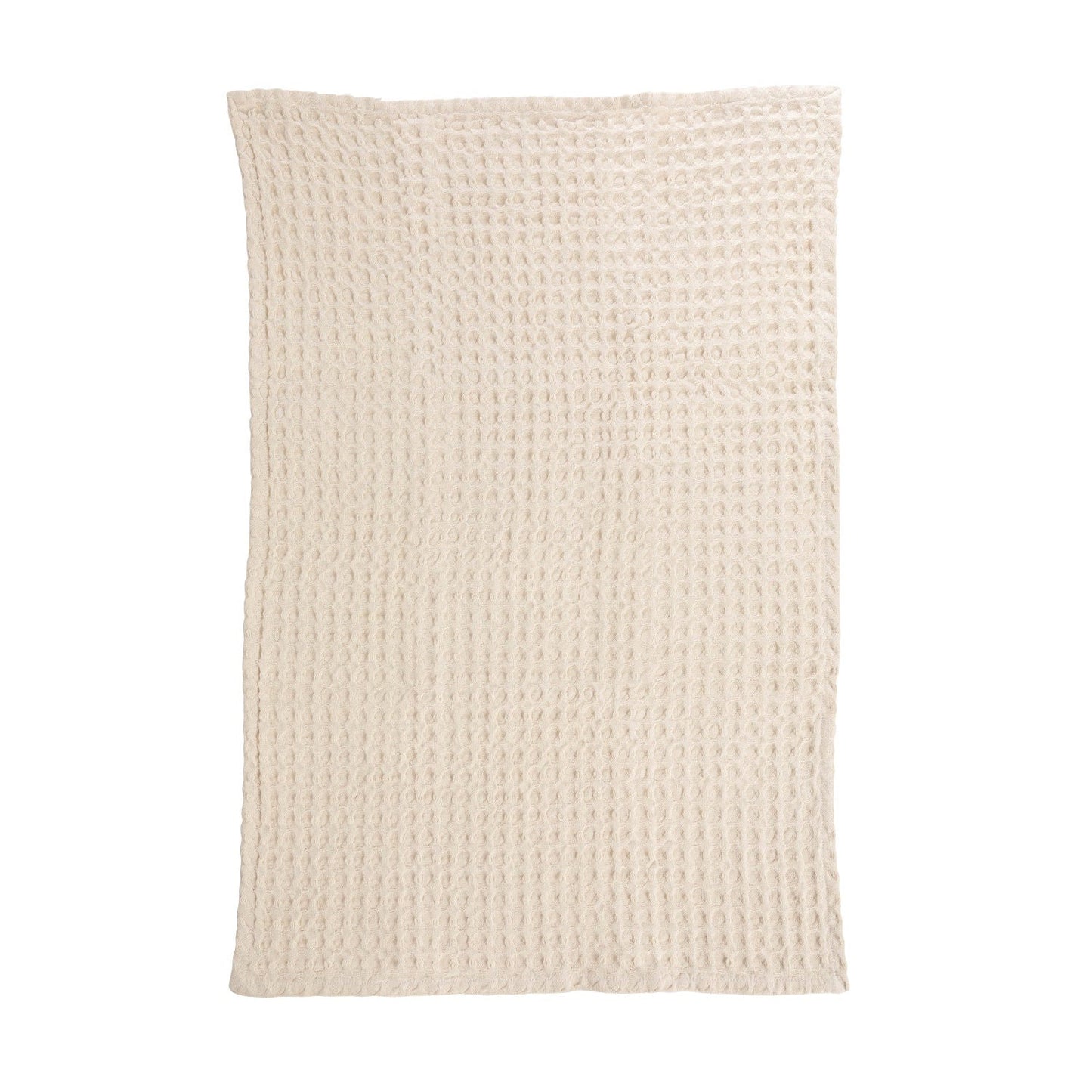 Natural Cream Stonewashed Waffle Weave Kitchen Tea Towel