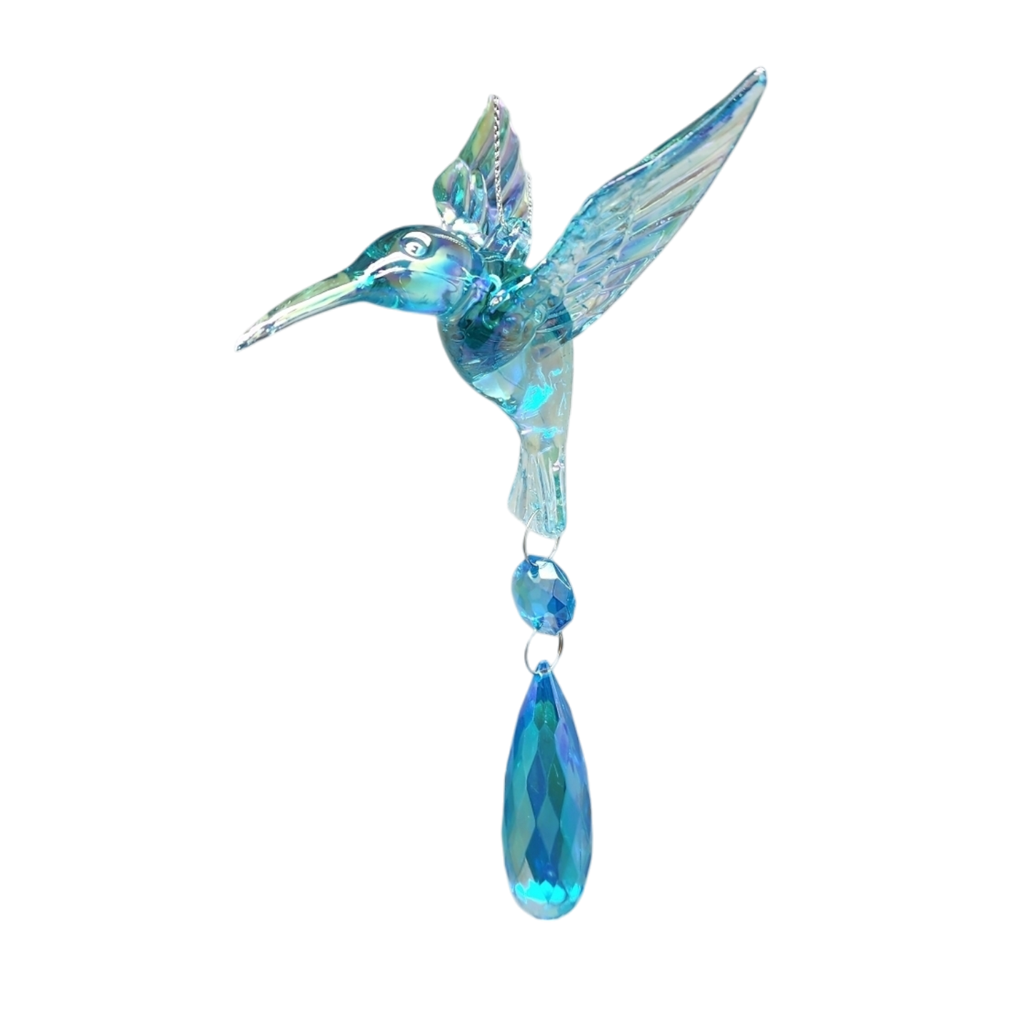Acrylic Iridescent Hummingbird Ornament -