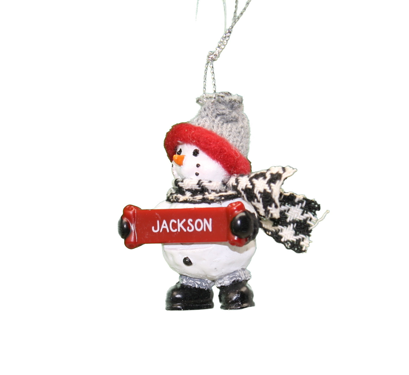 Cozy Snowman Ornament (Letters G - R) -