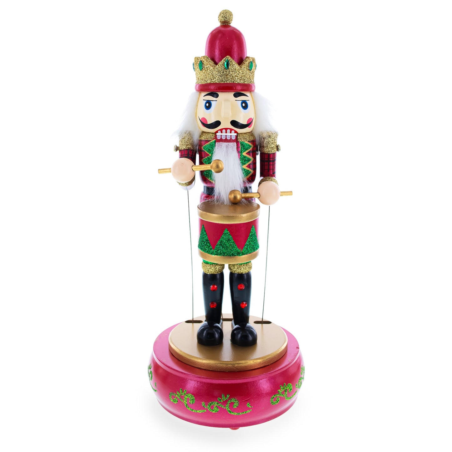 Animated Nutcracker the Drummer Musical Figurine 13 Inches