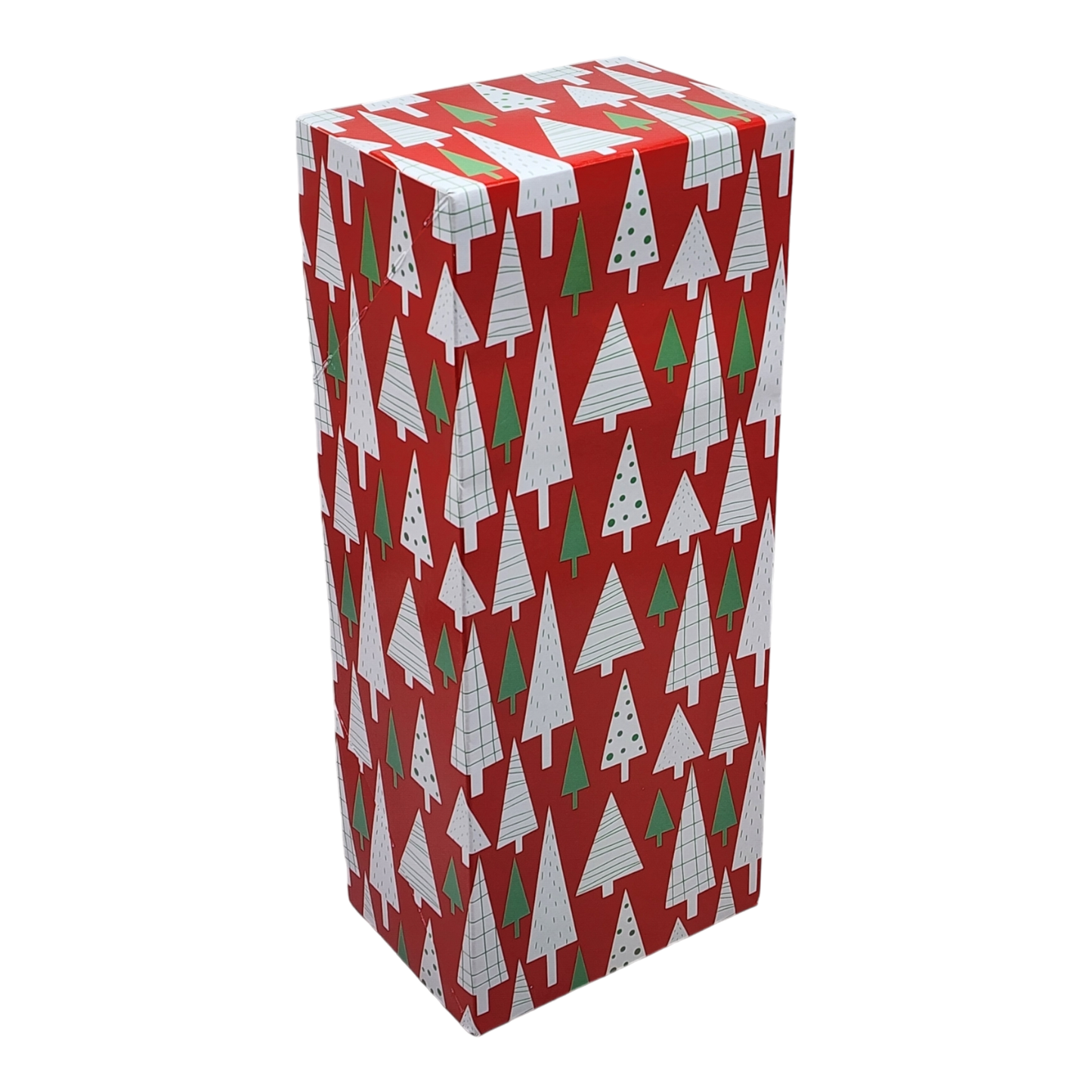 Slipper Gift Box - set of 2 - Red with Trees