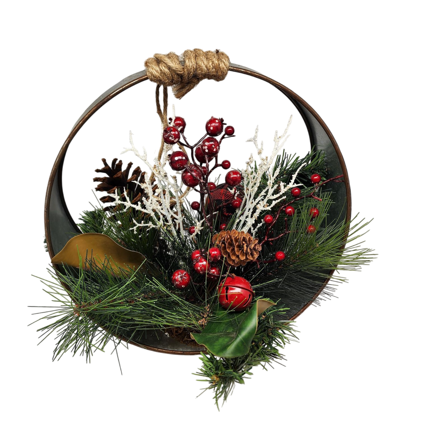 Rustic Holiday Charm Wreath