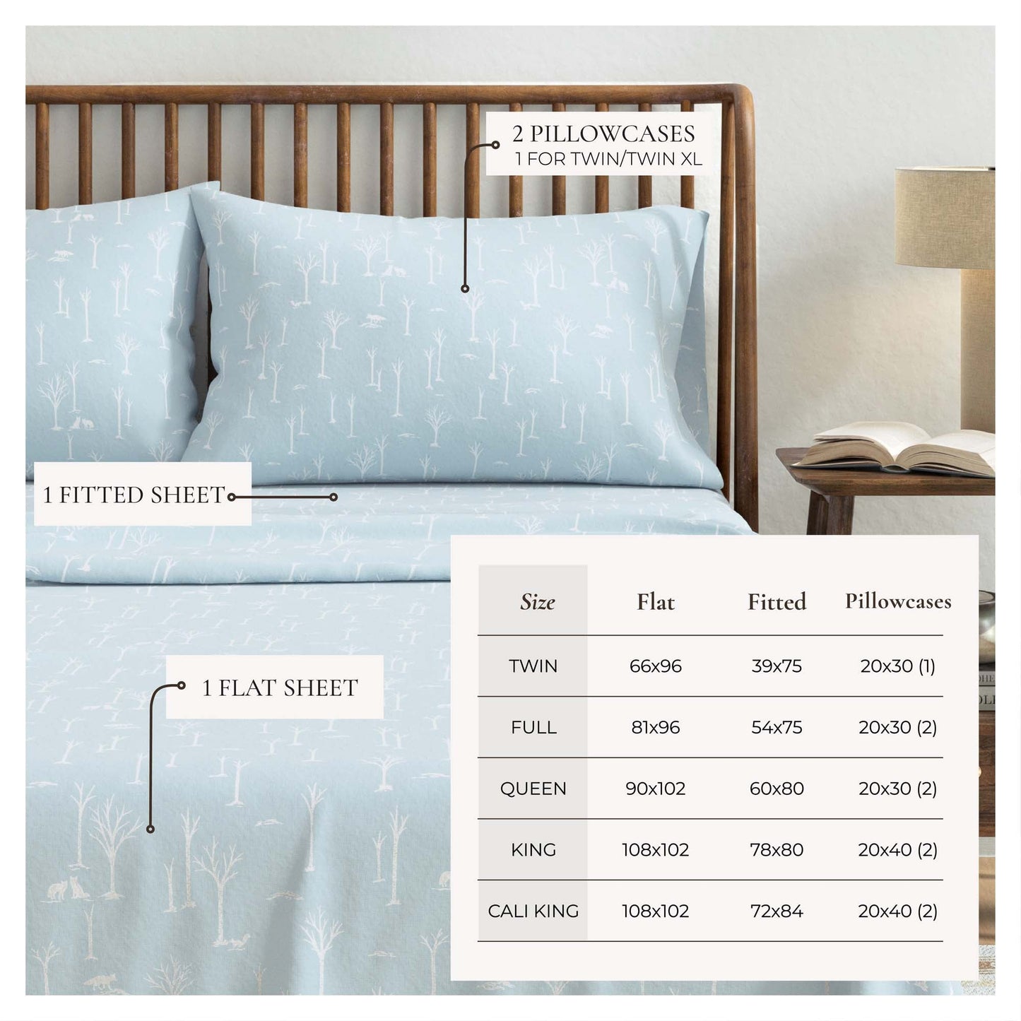 Turkish Cotton Flannel Sheet Set - Elevated Lodge Collection