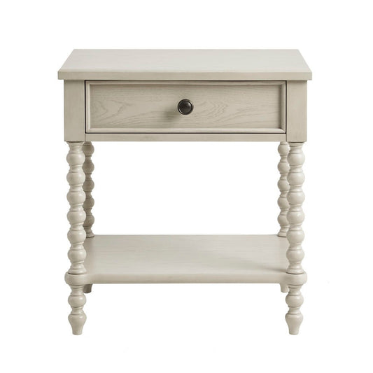 Nightstand with 1 Drawer and Turned Legs