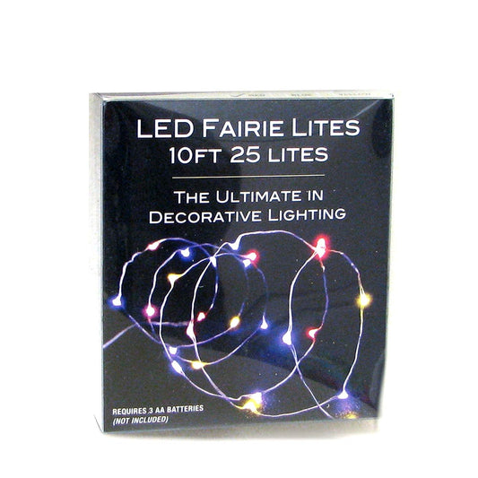 25-Light Battery-Operated Multicolored LED Fairy Lights