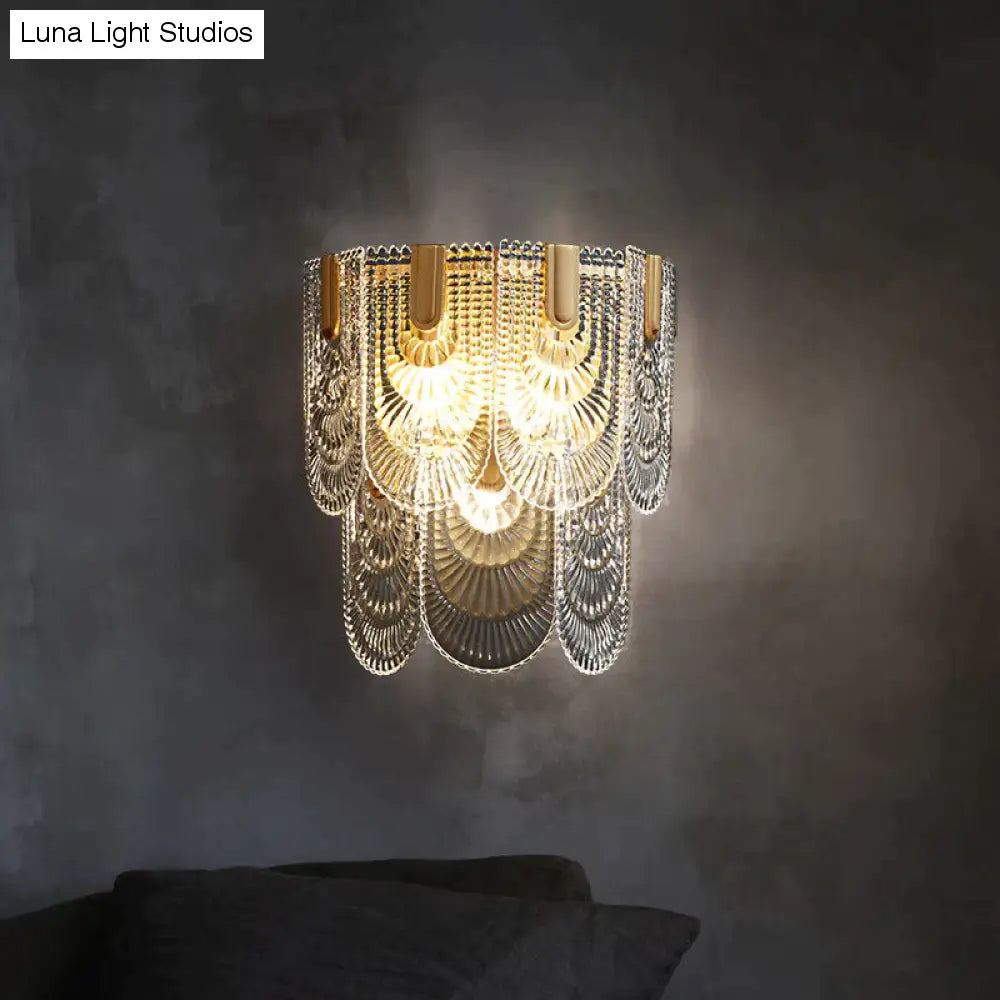 Nordic Light Luxury Creative Bedroom Bedside Copper Wall Lamp