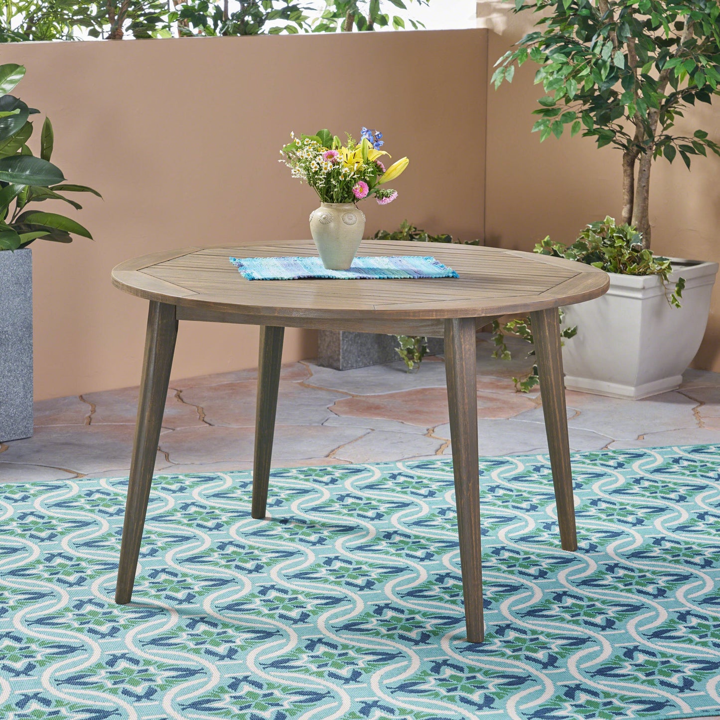 Stamford 47 Acacia Wood Outdoor Dining Table