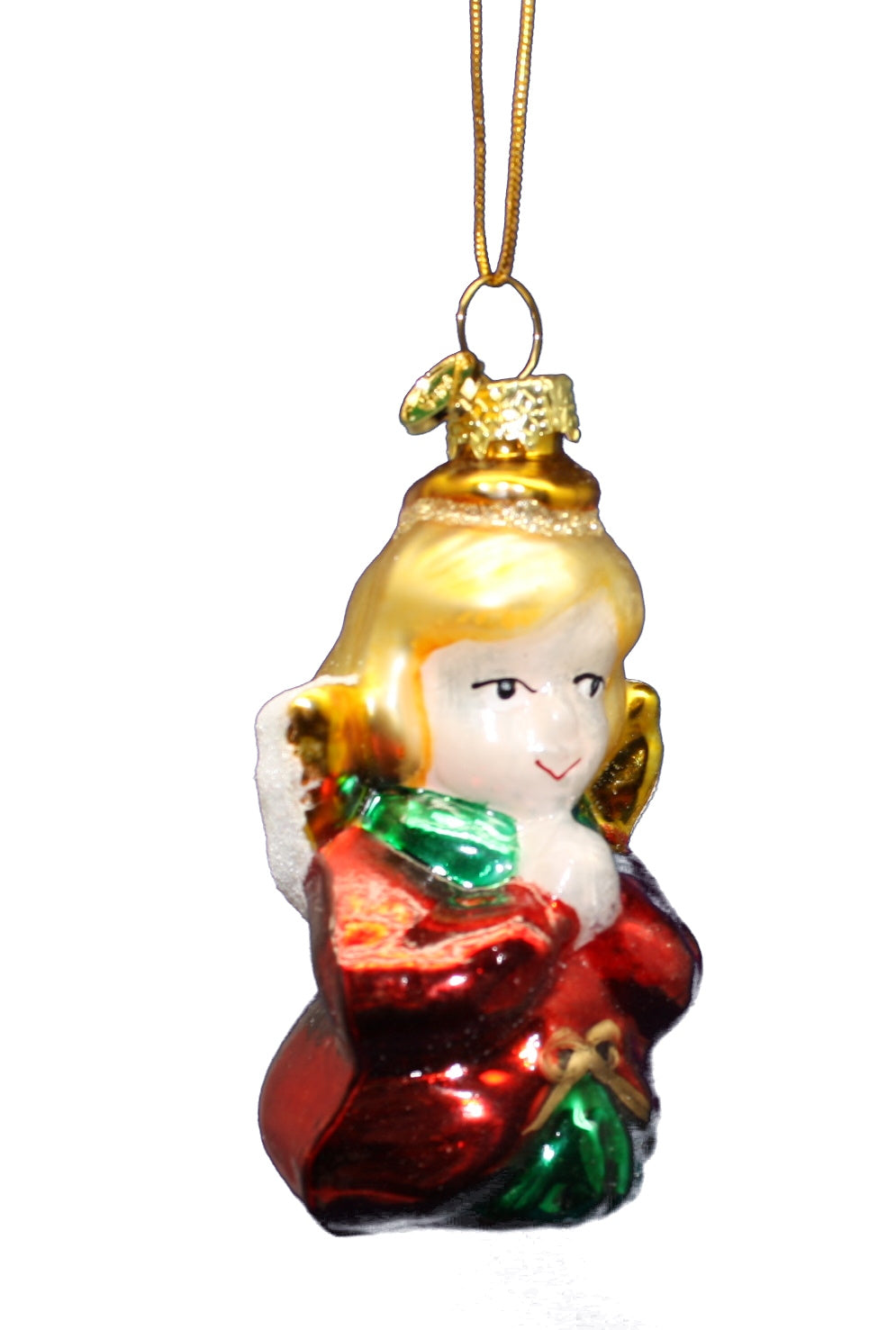 3 Inch Boxed Glass Ornament - Angel - Praying