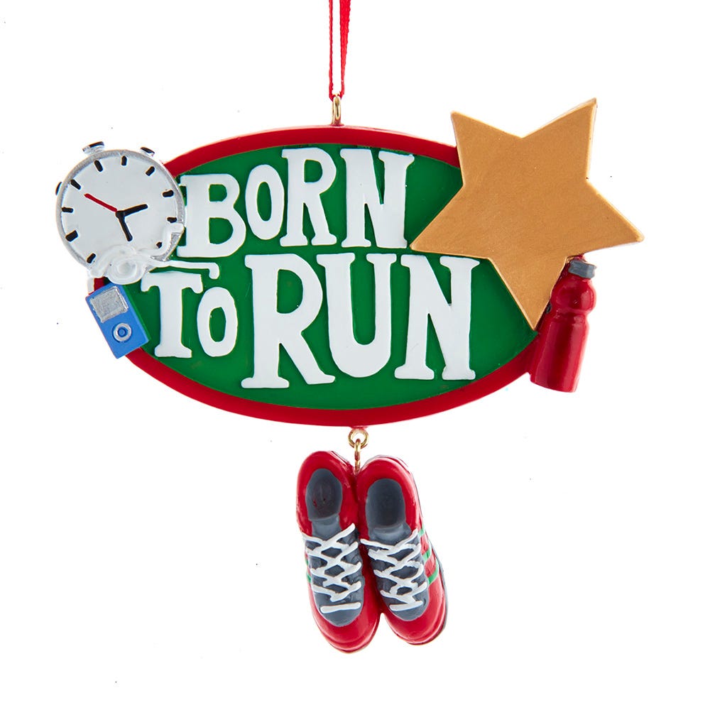 Born to Run with Sneaker Dangles Ornament
