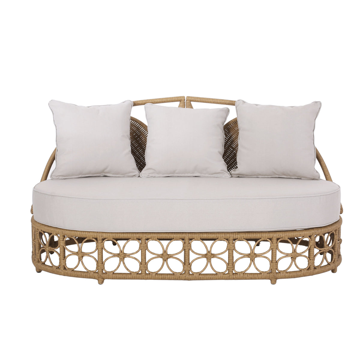 Patio Furniture Outdoor Daybed with Wicker Rattan