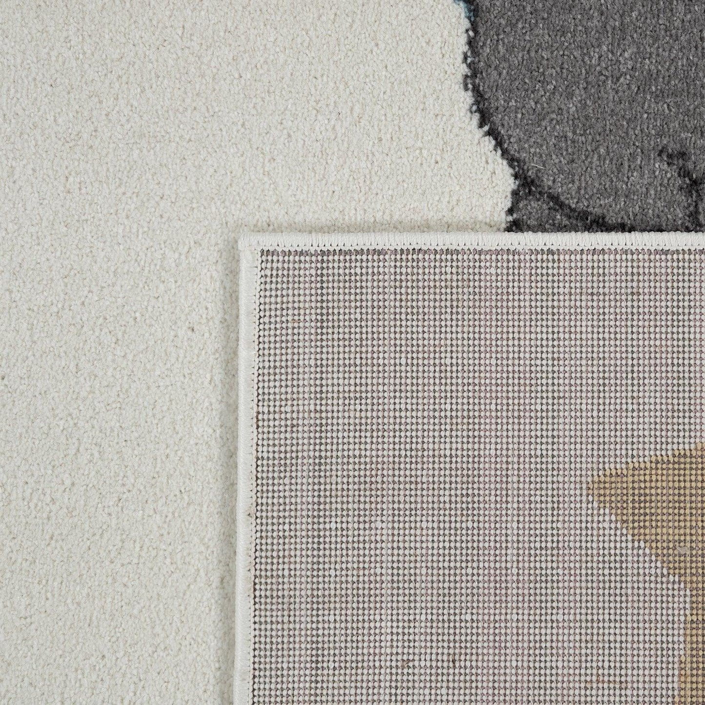 Nursery Rug For Kids, Elephant & Bear in Balloon in Cream