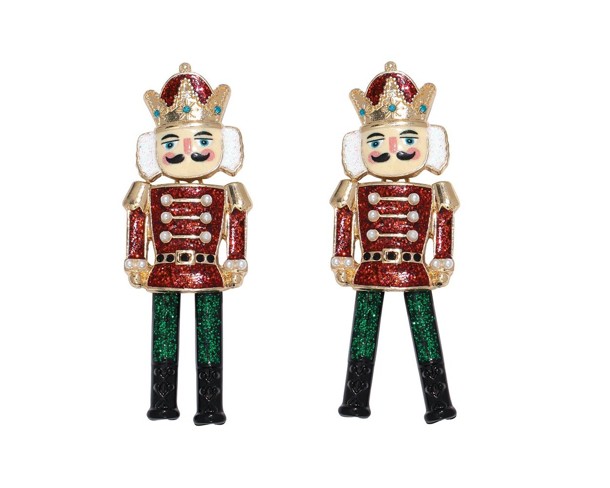 Dancing Glittery Nutcrackers Earrings