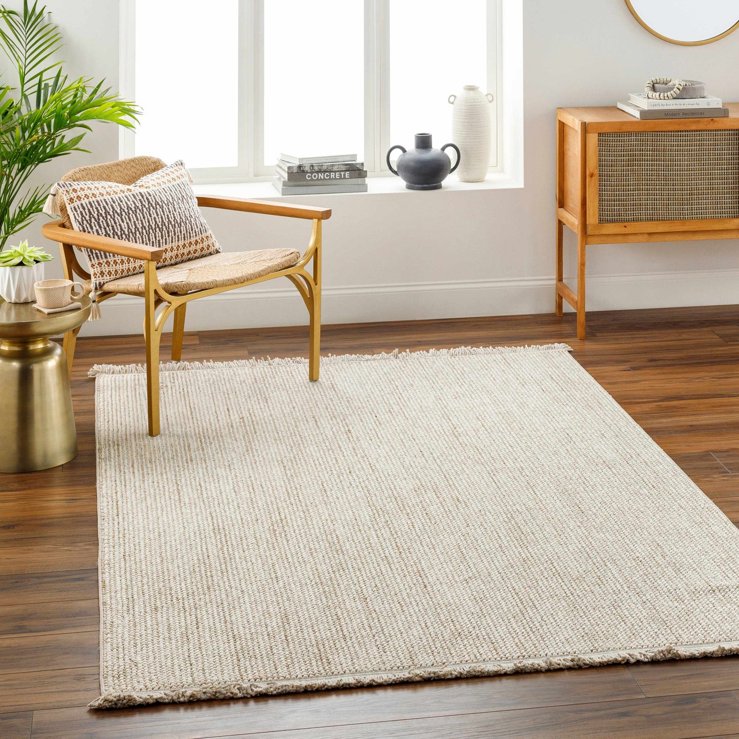 Gowan Beige Area Rug