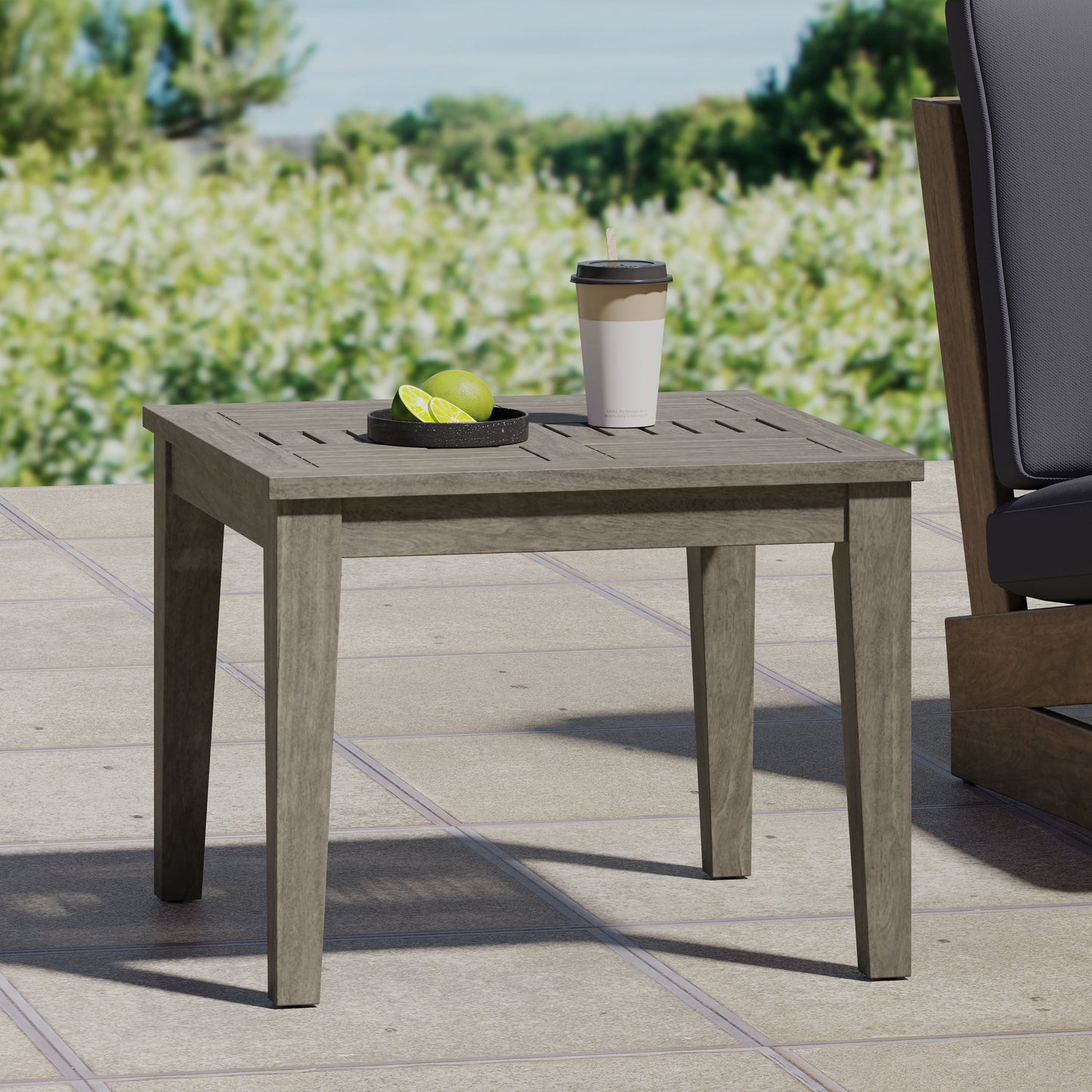 Hampton Outdoor Acacia Wood Side Table