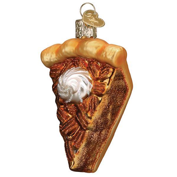 Piece of Pecan Pie Glass Ornament