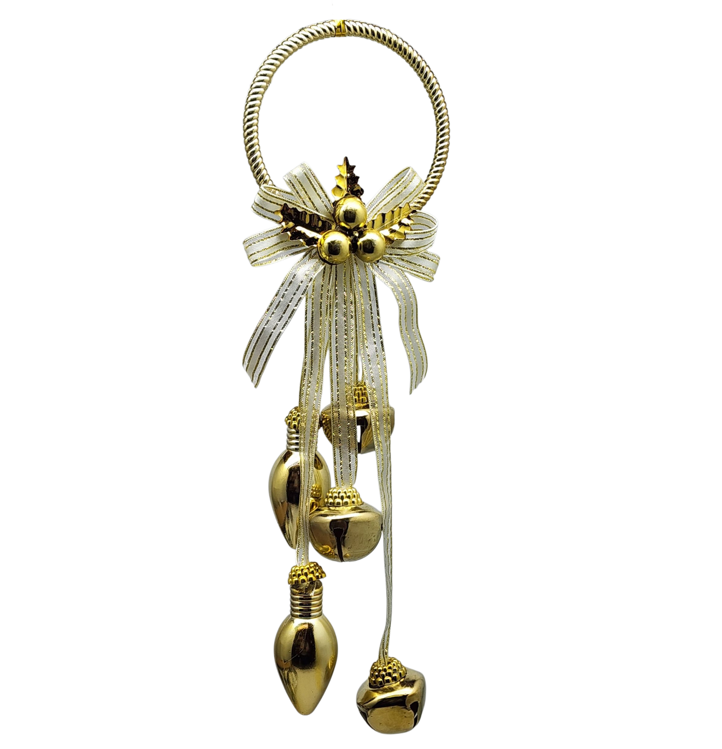 Jingle Bell Door Hanger - Gold