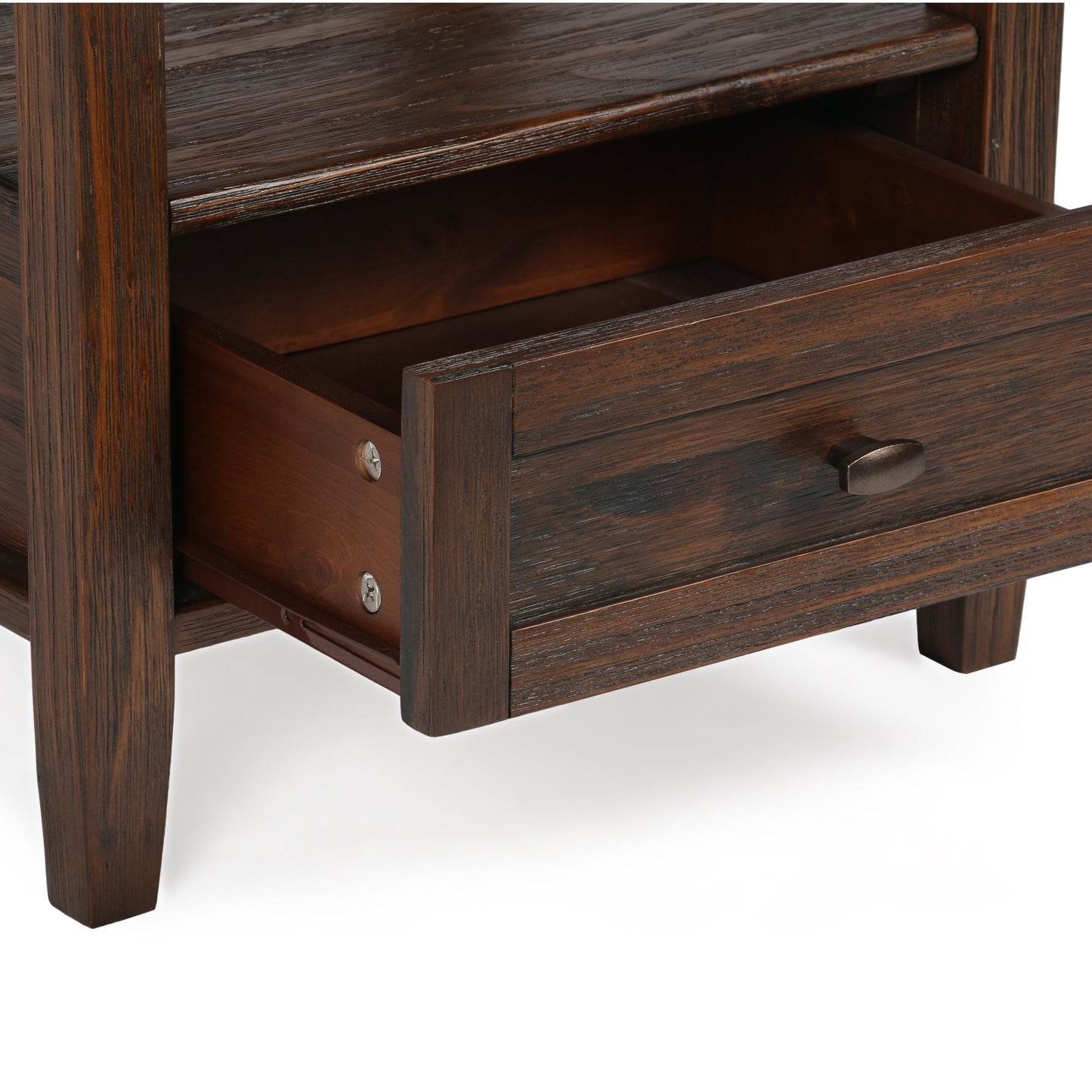 Warm Shaker Solid Wood 20 Inch Wide Transitional End Table