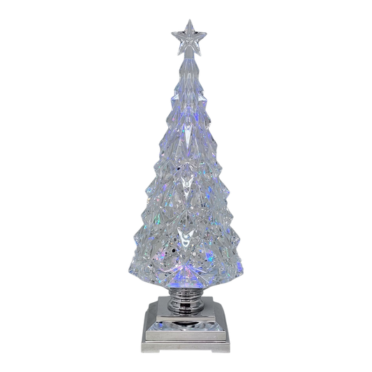 Sparkling Crystal Lighted Waterglobe Tree - 12.5"