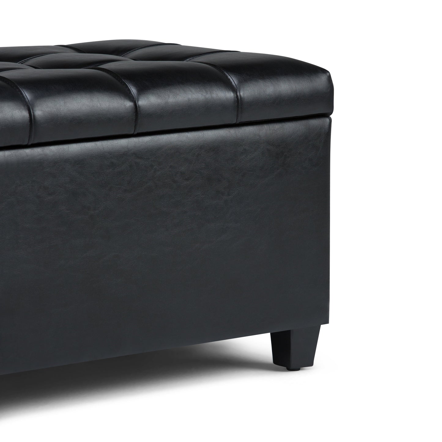 Sienna 33 Inch Wide Storage Ottoman Bench